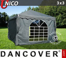 Namiot imprezowy UNICO 3x3m, Ciemny szary