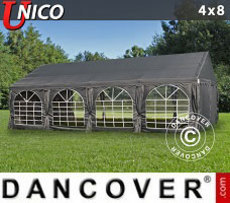 Namiot imprezowy UNICO 4x8m, Ciemny szary