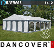 Namiot imprezowy 5x10m PVC, Szary/Biały