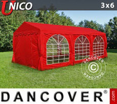 Namiot imprezowy UNICO 3x6m, Czerwony