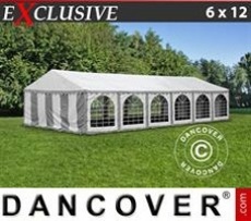 Namiot imprezowy 6x12m PVC, Szary/Biały
