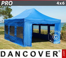 Namiot imprezowy 4x6m Niebieski, mq 8 ściany boczne